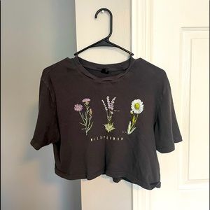 Urban Outfitters Vintage Wildflower Crop Tee